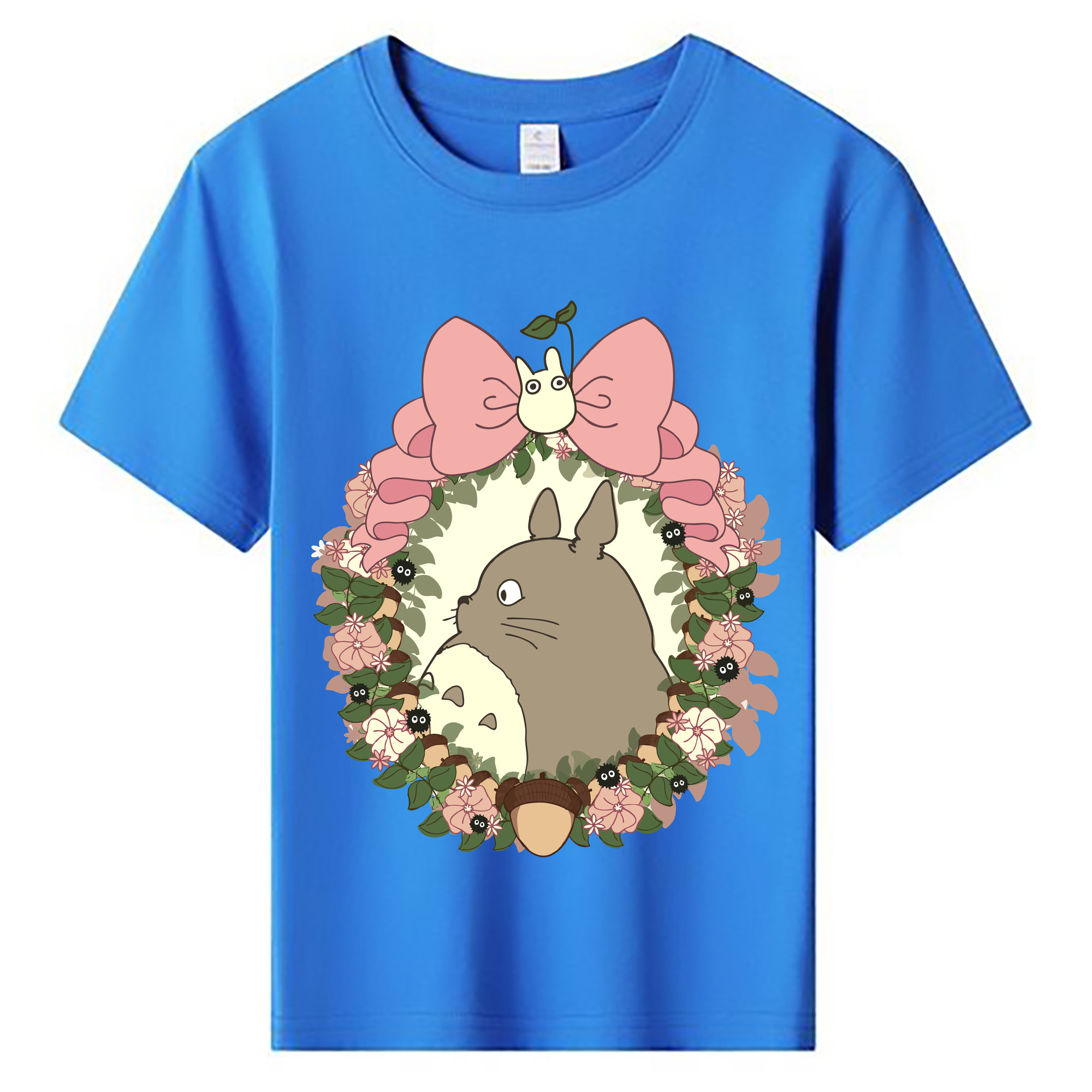 （画像用） となりのトトロ 草壁メイ 草壁サツキ My Neighbor Totoro Satsuki Kusakabe Mei Kusakabe 綿100％キッズTシャツ（フロントプリント）